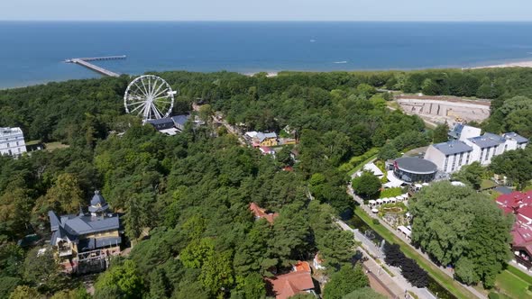 Aerial View of the Palanga Resort Town in Lithuania