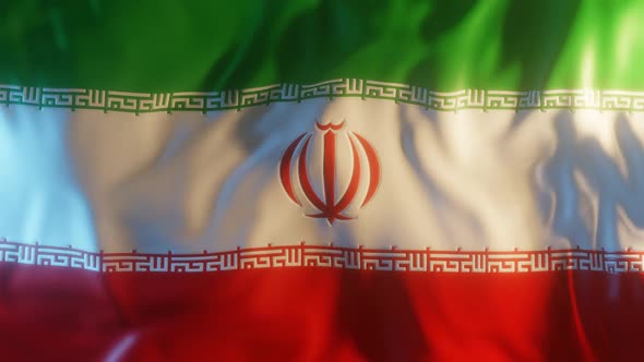 Iran Flag with Edge Bump