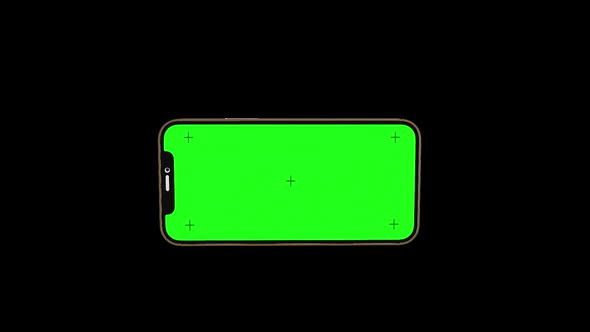 Smartphone With Green Screen, Alpha Channel