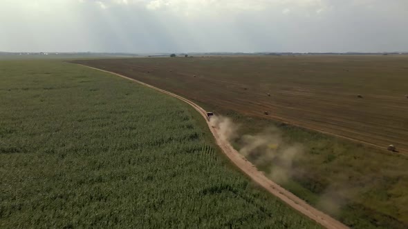 Truck In Field