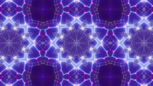 Blinking Neon Light Beam Kaleidoscope Loop 4K 09