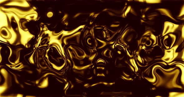 Abstract liquid gold waving. molten gold waving 4k resolution video _05