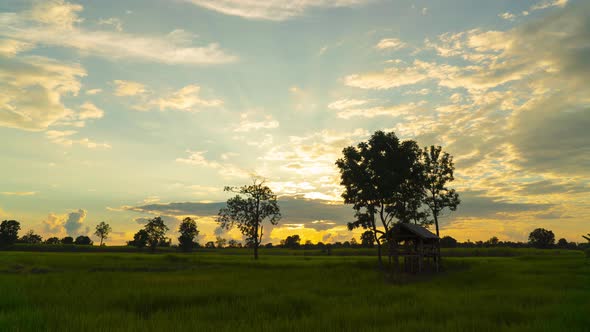 Nature video time lapse sunset sky with clouds Shot on high quality camera on Tripod stand Nature an