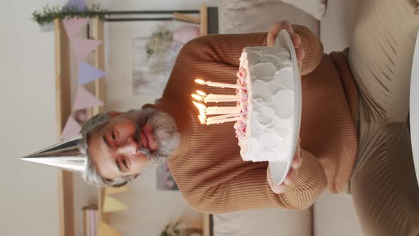 Man Having Online Birthday Party