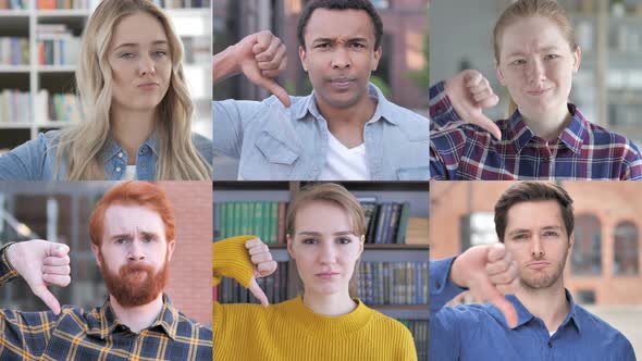 Collage of Young People Doing Thumbs Down