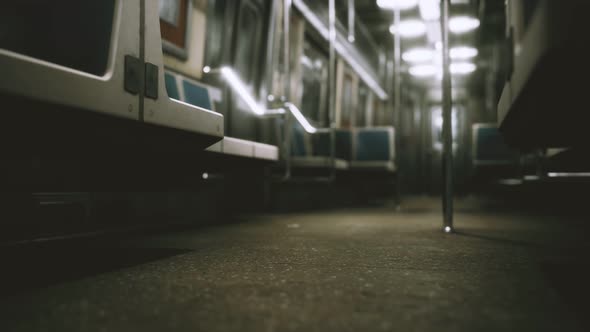 Inside of New York Subway Empty Car alt