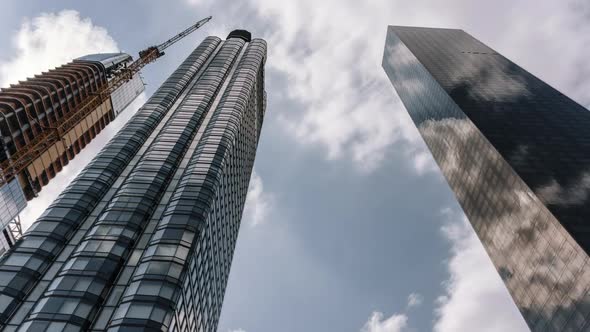 Corporate building under construction in Manhattan - New York - USA