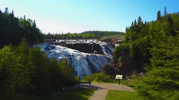 Calming Landscape of the Waterfall