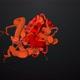 The red particles quick moving in random directions under the microscope. - VideoHive Item for Sale