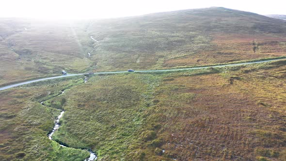 Flying Above the R254 Next to Glenveagh National Park  County Donegal Ireland
