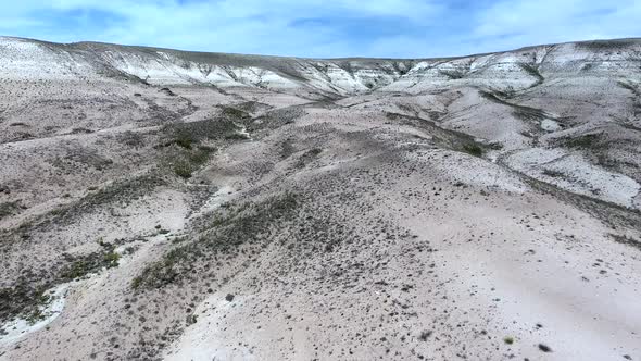 Limestone Mesa Hill Topography on Plain in Arid Barren Geography