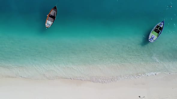 Beach with shades of blue