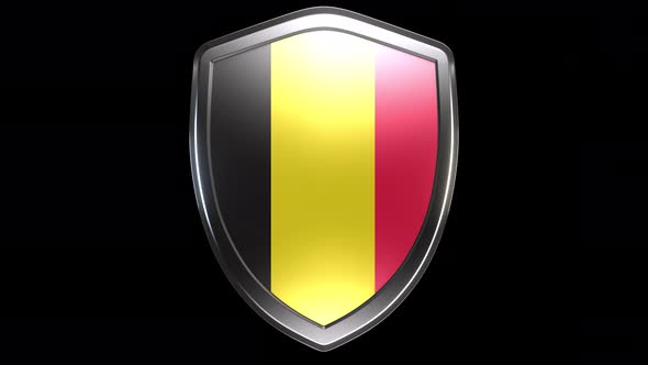 Belgium Emblem Transition with Alpha Channel - 4K Resolution