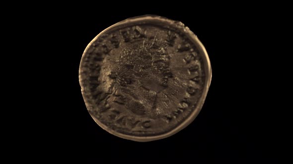 Ancient Roman Coin Of Emperor Vespasian in Alpha Channel