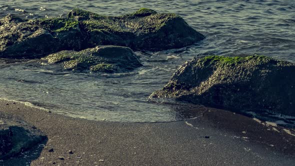 Timelapse of a beach in Shekvetili. Georgia