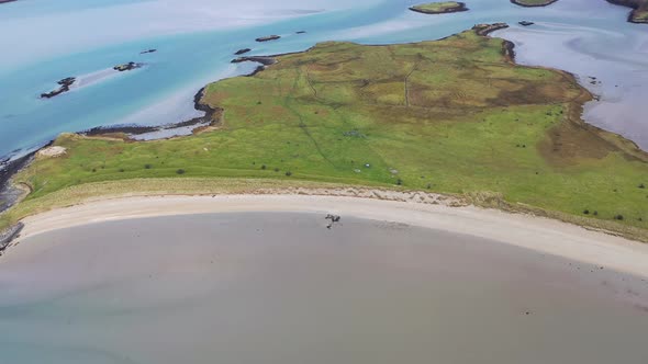 Sandy Beach in Gweebarra Bay By Lettermacaward in County Donegal  Ireland