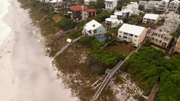 Aerial Video Seaside Florida Luxury Homes Santa Rosa Beach 4k