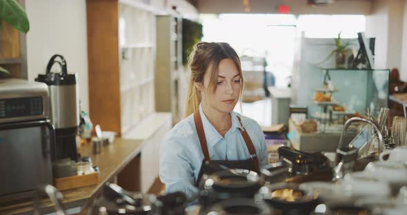 Whippin up an espresso