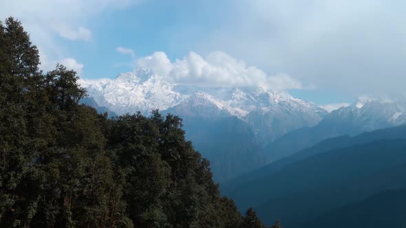 Himalaya timelapse  taken from snow peaked mountains of Uttarakhand