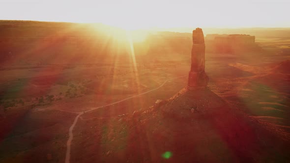 Aerial shot of the amazing rock formations on southern Utah.