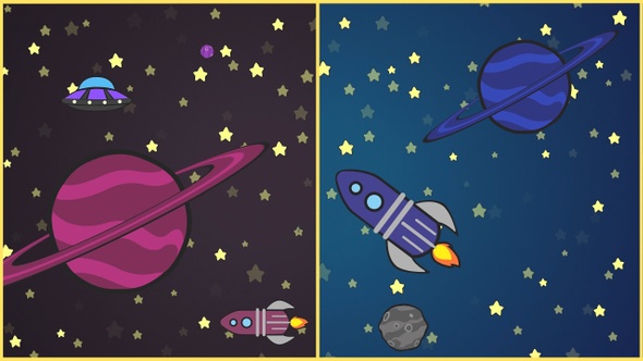 Cartoon Cosmos Backgrounds 2