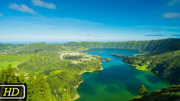 Famous Sete Cidades Lakes from Azores Islands