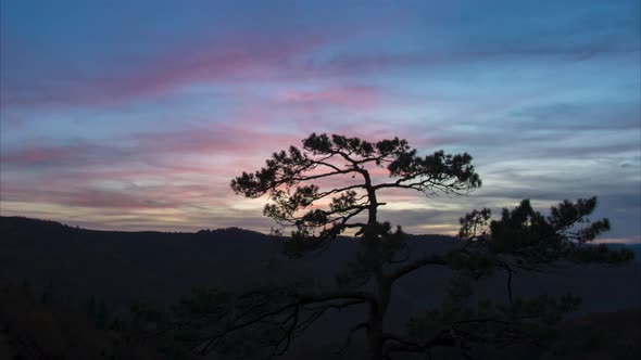 Sunset in the Carpathians Timelapse