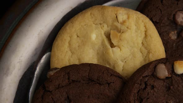 Cinematic, Rotating Shot of Cookies on a Plate - COOKIES 275