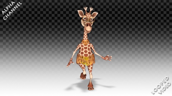 Cartoon Giraffe - Happy Dance