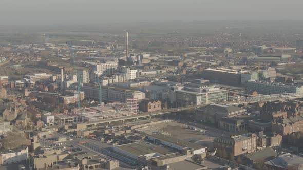 Aerial view of Nottingham Nottinghamshire United Kingdom