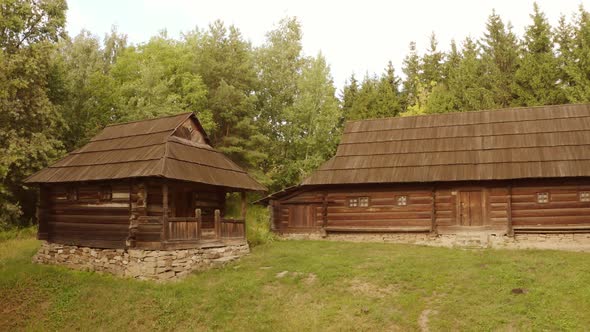 Two Rustic Wooden Shack Houses