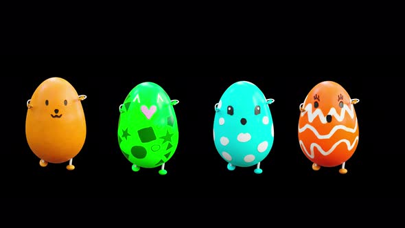 51 Easter Day Eggs Dancing 4K