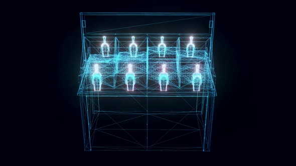 Market Shelf Nuts Hologram Rotating 4K alt