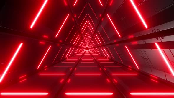 4k Red Colorful Neon Light Cycle