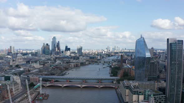 Forwards Fly Above River Thames