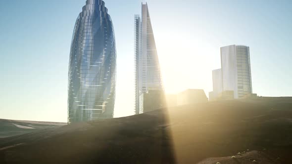 City Skyscrapes in Desert