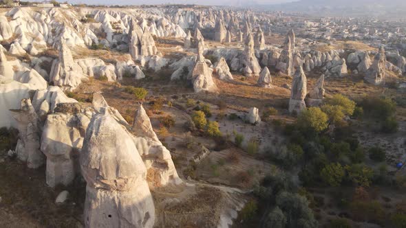 Cappadocia Landscape Aerial View. Turkey. Goreme National Park