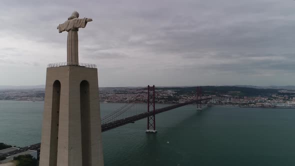 Aerial drone footage of the Sanctuary of Christ the King