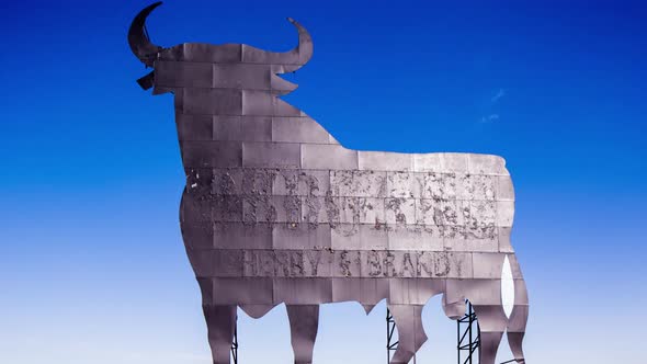 spain bull icon roadside symbol animal spanish