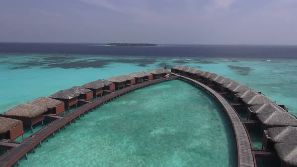 Flying Over Water Bungalows