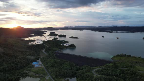 Aerial View of Fish Farms in Norway