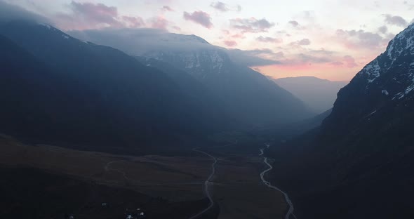 Maipo Canyon Chile Aerial Landscape Andes Mountains