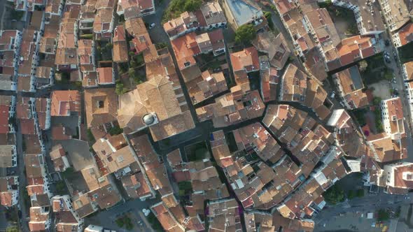 Top View of Beautiful Medieval Cityscape, Cadaques