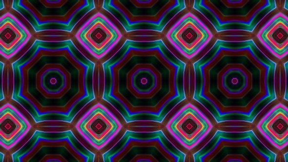 Blinking Colorful Light Kaleidoscope 4K 15