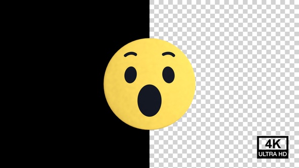 Wow Facebook Reaction Emoji 4K alt