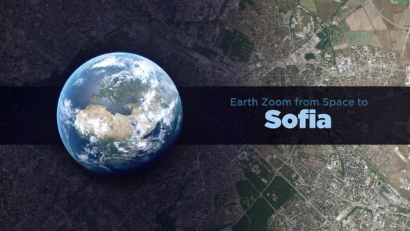 Sofia (Bulgaria) Earth Zoom to the City from Space