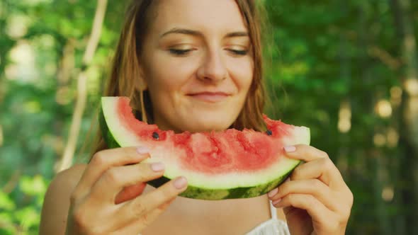 Girl Eating Watermelon