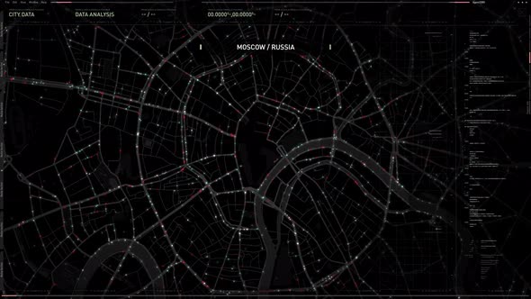 Satellite System Gathering Information On Vehicle Locations In Moscow City alt