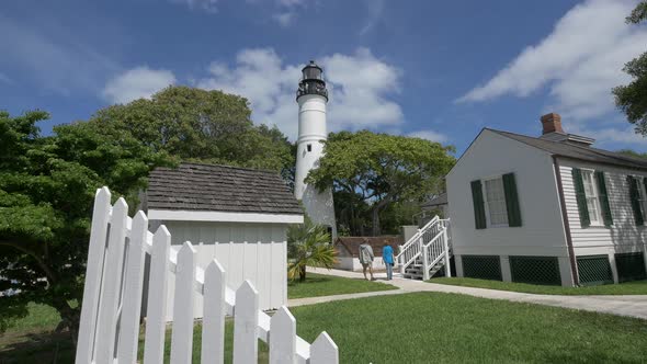 Lighthouse in a courtyard