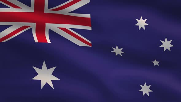 Australia Windy Flag Background 4K